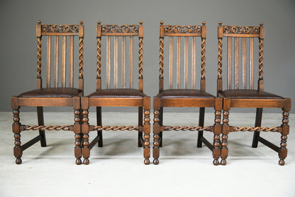 4 Oak Dining Chairs
