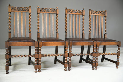 4 Oak Dining Chairs