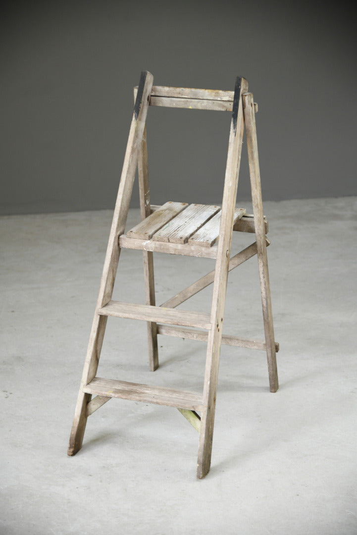 Small Vintage Wooden Step Ladder