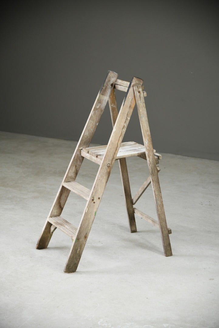 Small Vintage Wooden Step Ladder