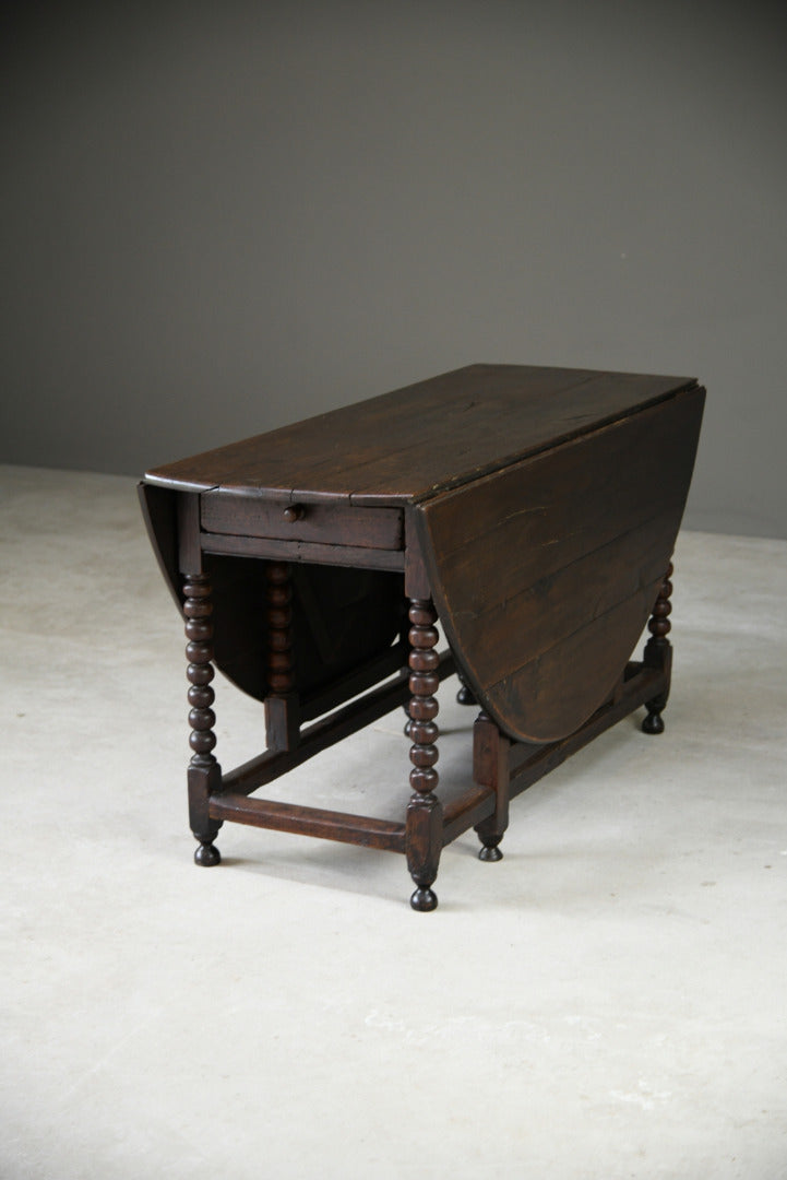 Rustic Oak Drop Leaf Dining Table