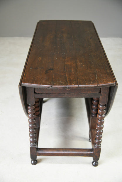 Rustic Oak Drop Leaf Dining Table