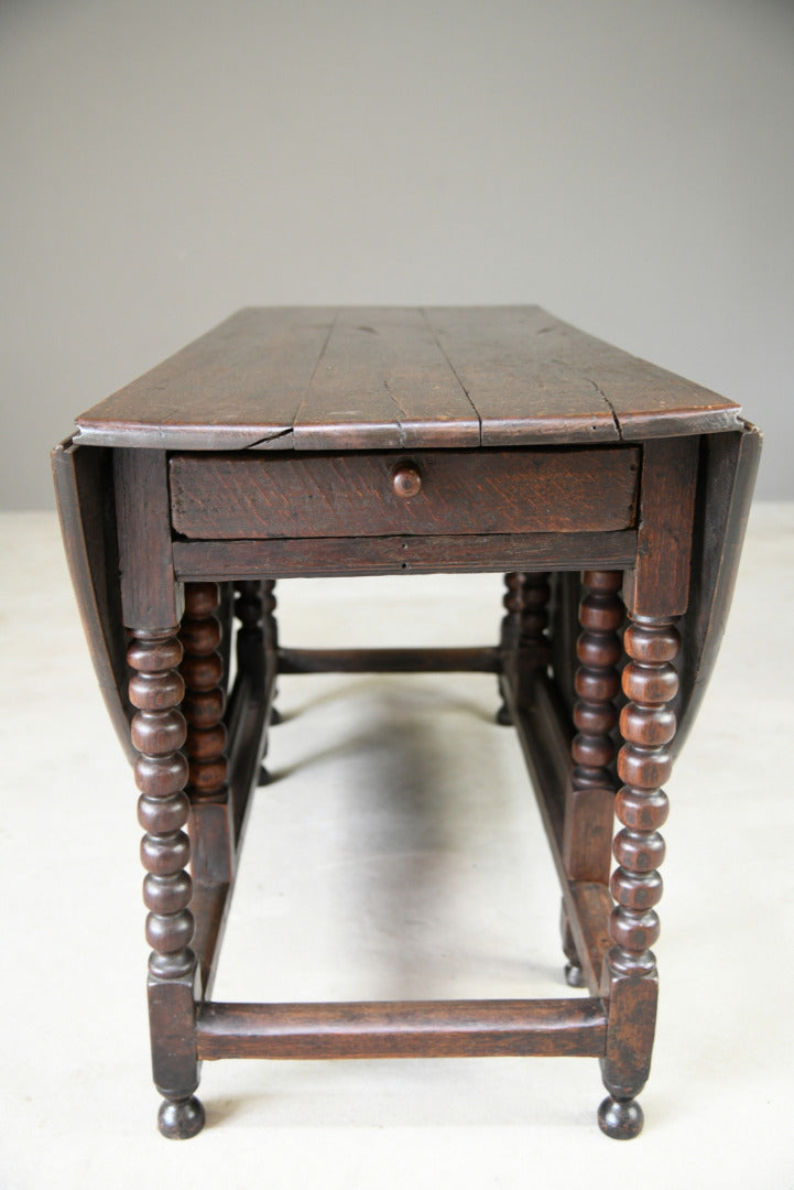 Rustic Oak Drop Leaf Dining Table