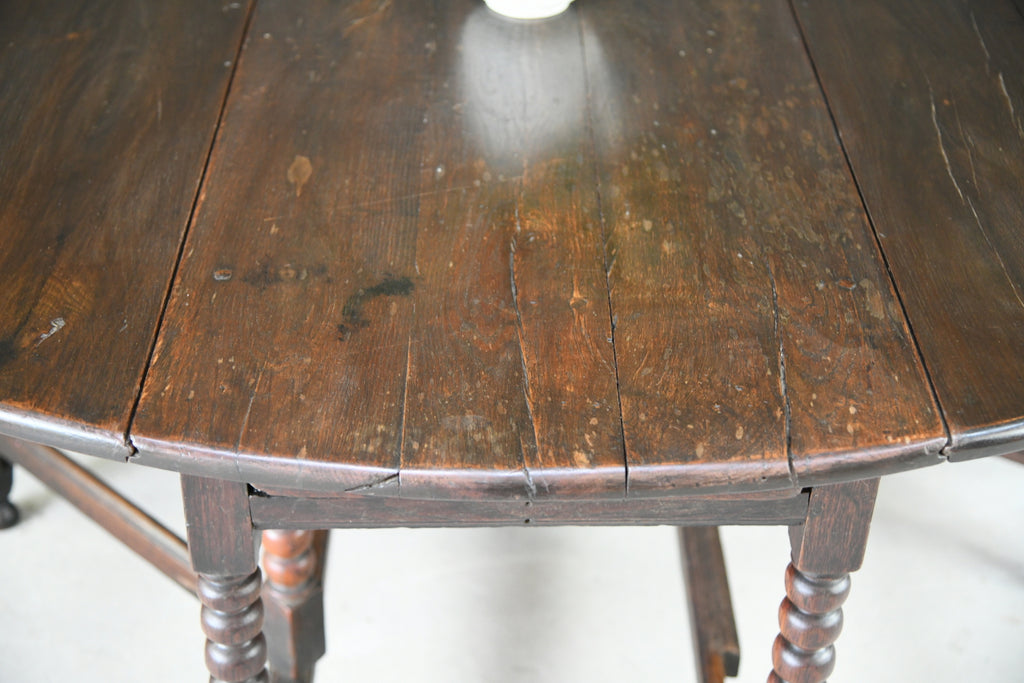 Rustic Oak Drop Leaf Dining Table