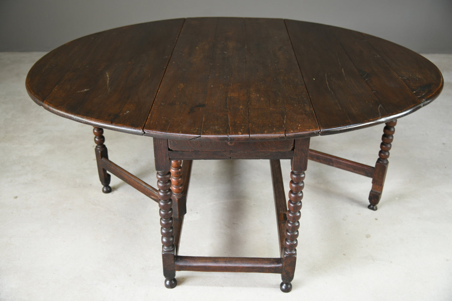 Rustic Oak Drop Leaf Dining Table