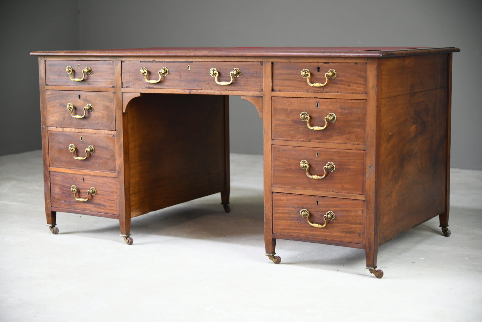 Robson & Sons Inlaid Edwardian Mahogany Desk