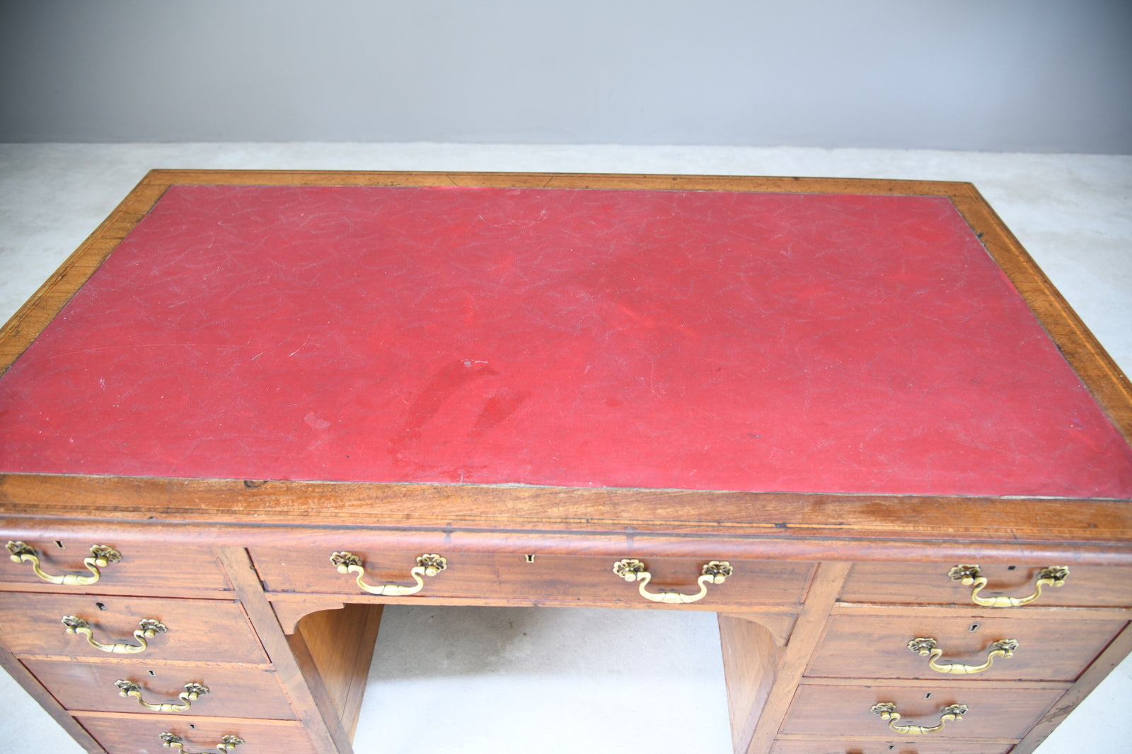 Robson & Sons Inlaid Edwardian Mahogany Desk