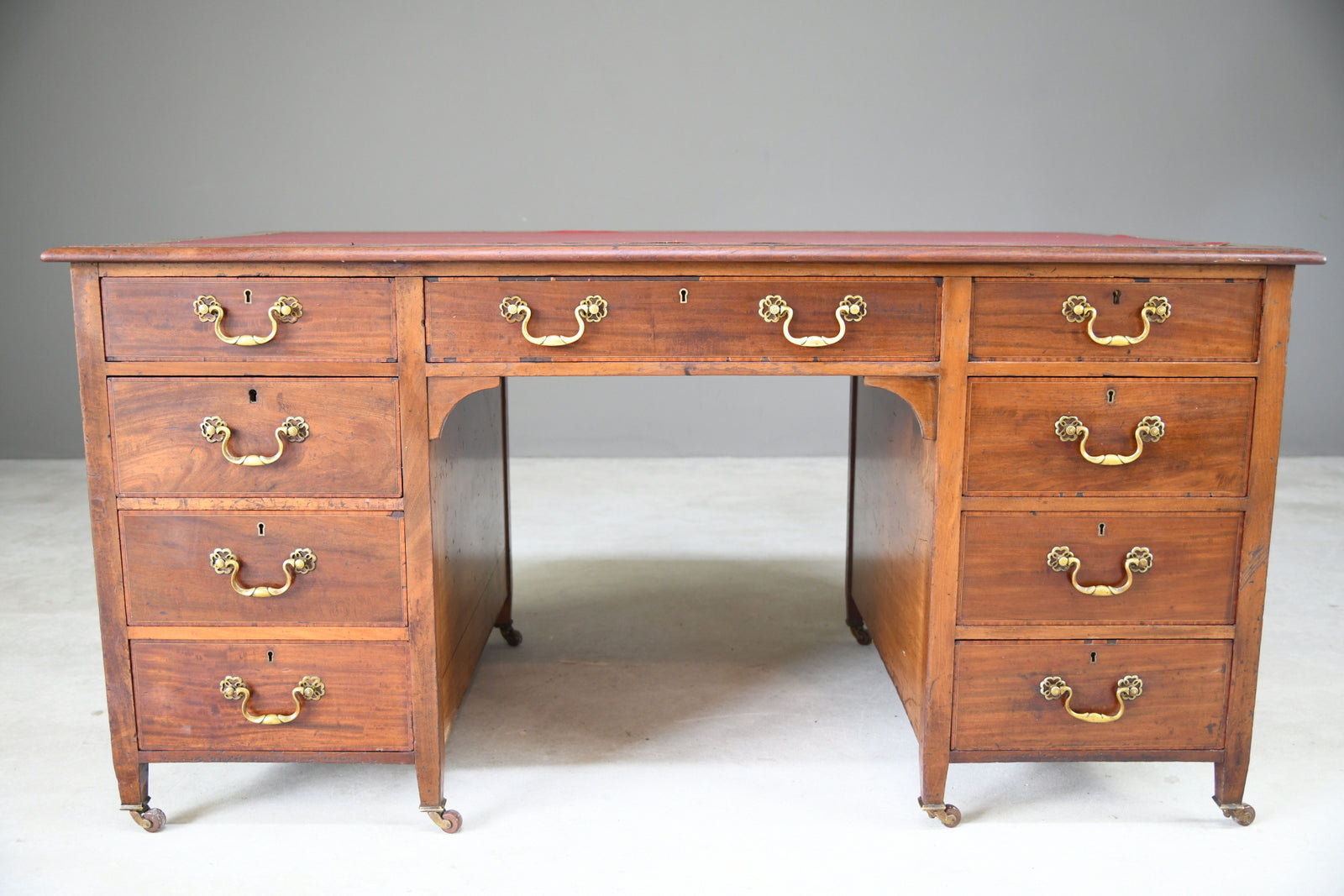 Robson & Sons Inlaid Edwardian Mahogany Desk