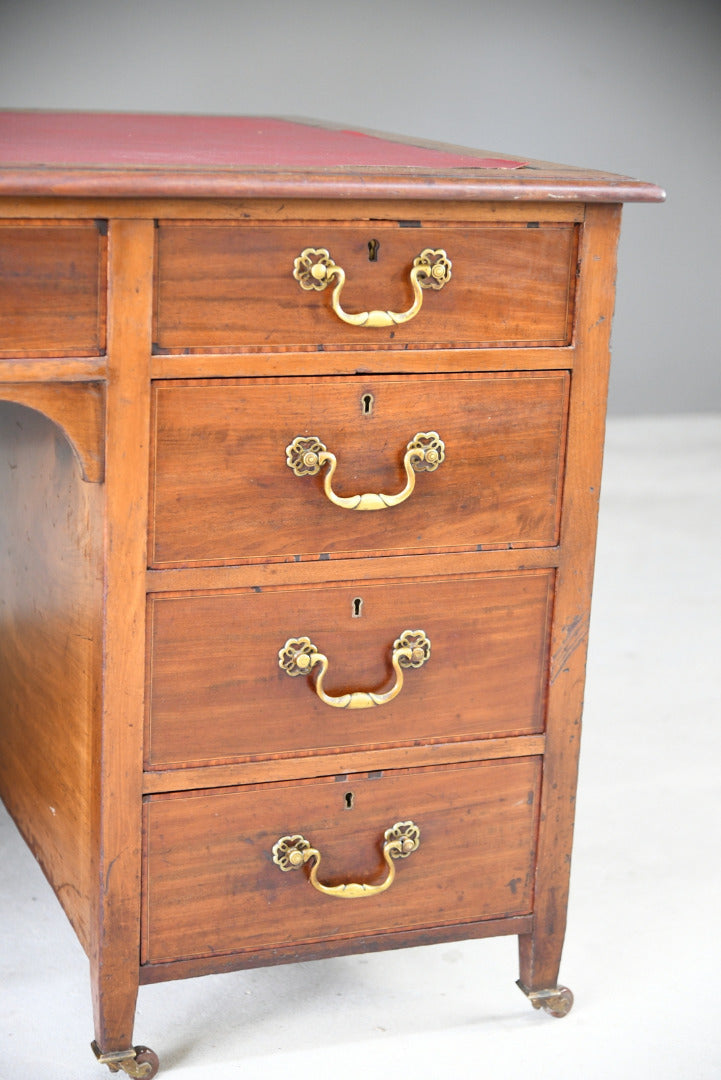 Robson & Sons Inlaid Edwardian Mahogany Desk