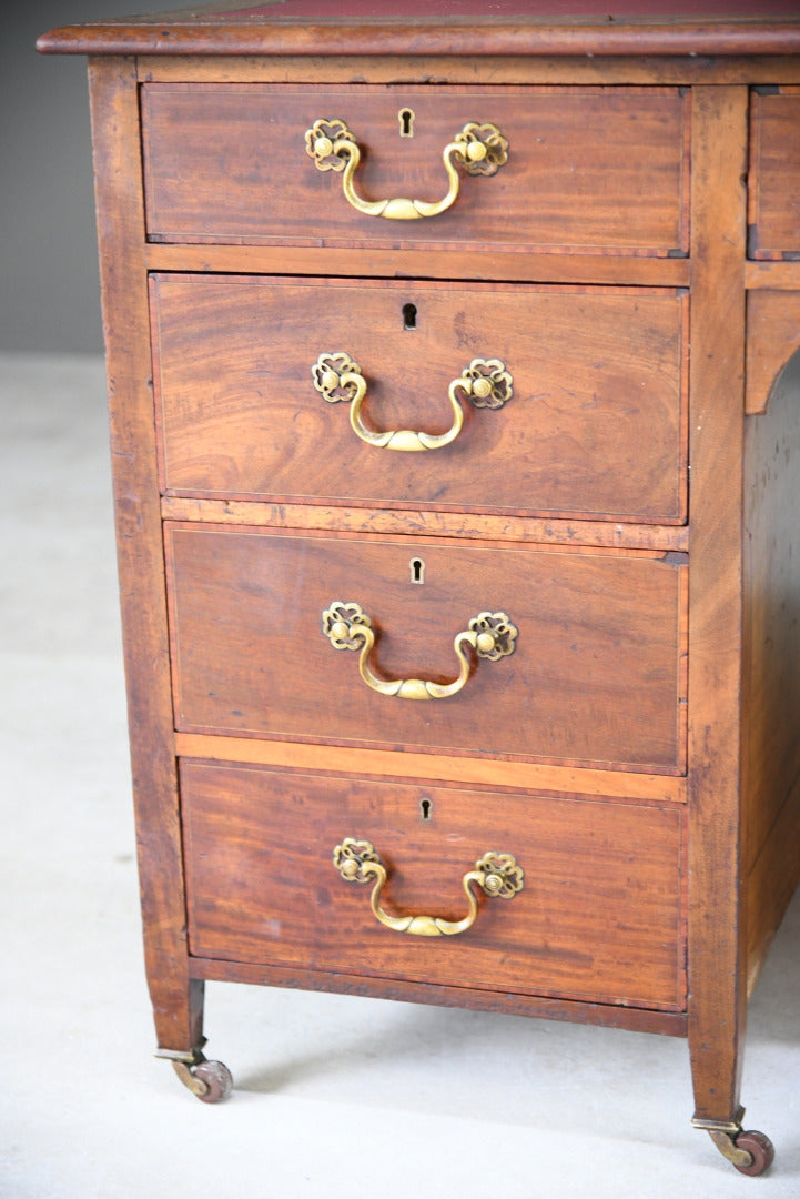 Robson & Sons Inlaid Edwardian Mahogany Desk