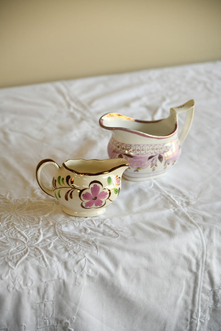 2 x Vintage Floral Jugs