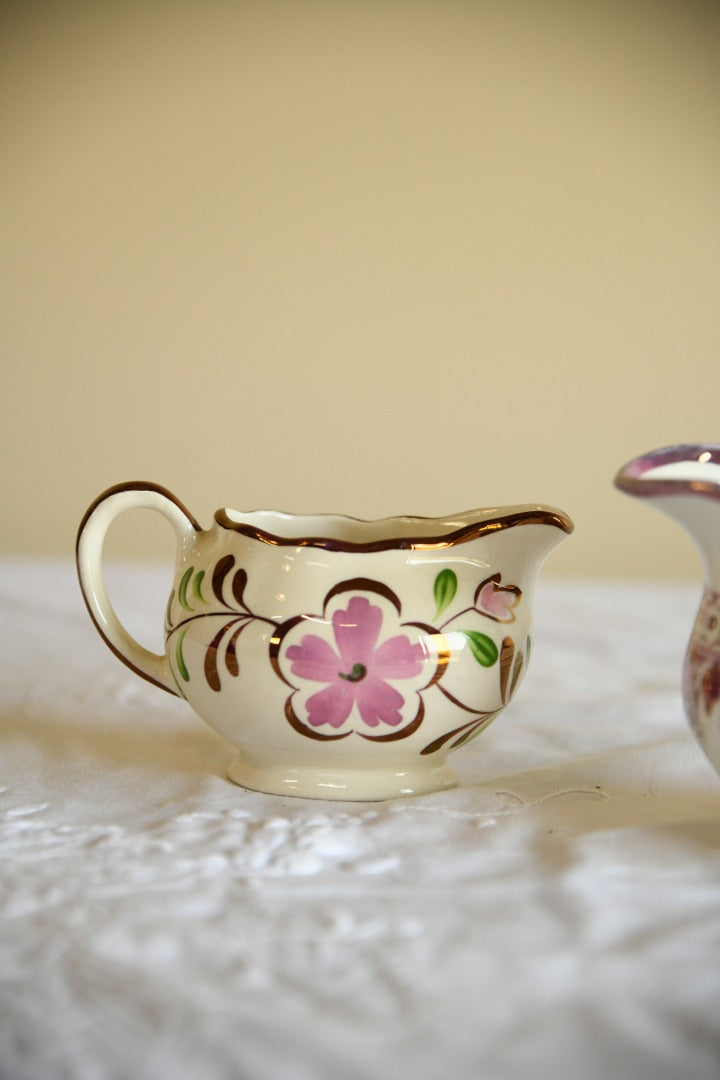 2 x Vintage Floral Jugs