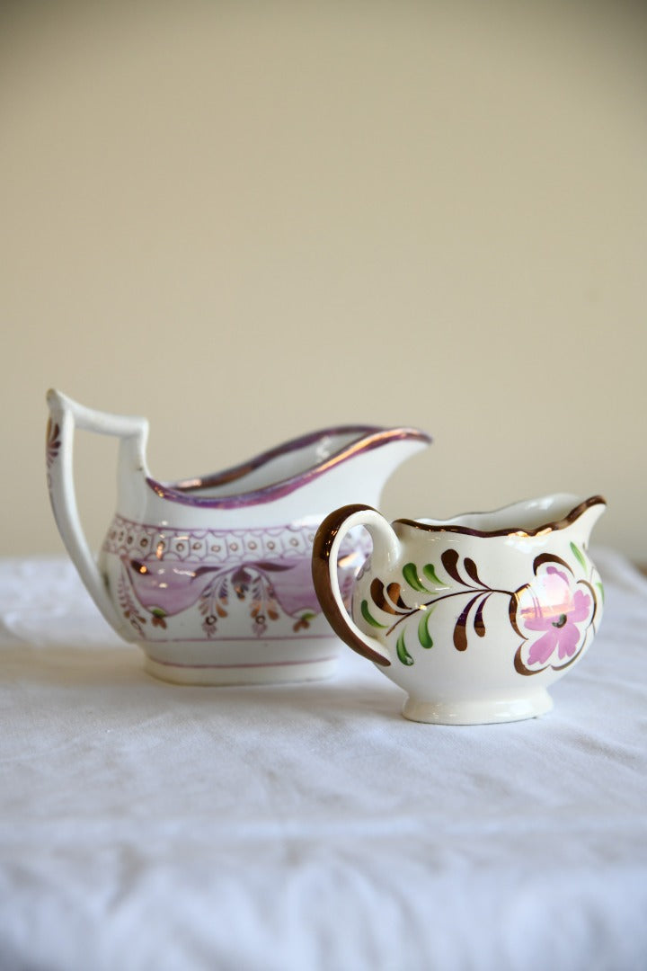 2 x Vintage Floral Jugs