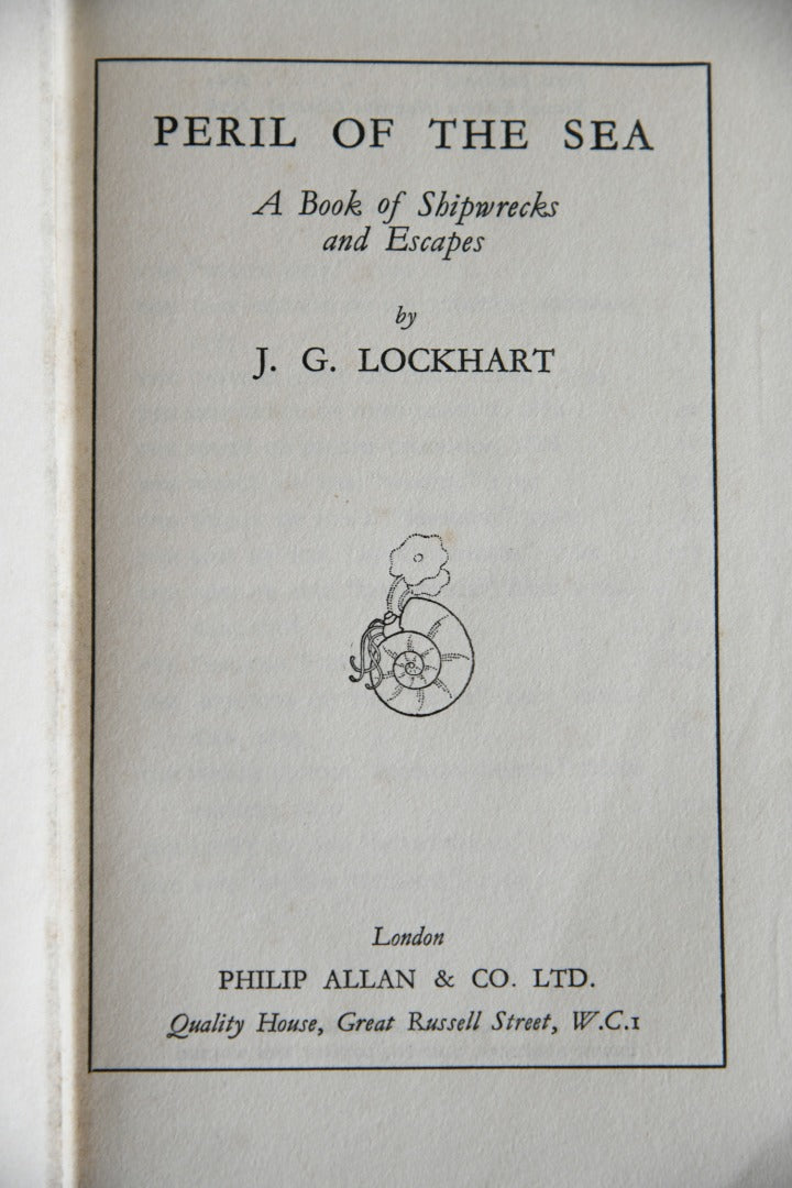 Peril Of The Sea - J G Lockhart