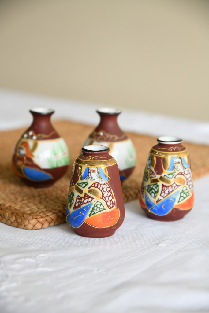 4 Miniature Oriental Satsuma Vase
