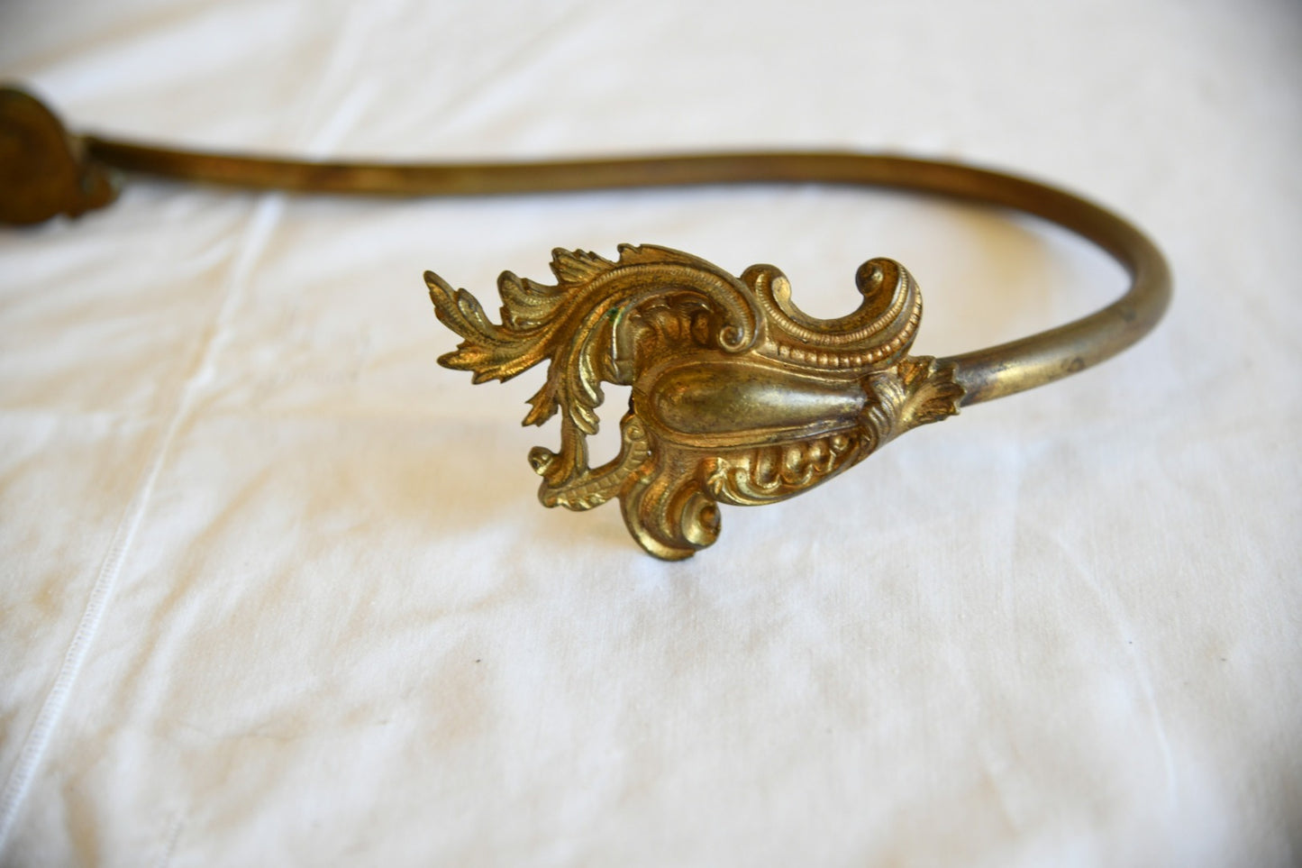 Single Vintage Gilt Metal Curtain Tie Back