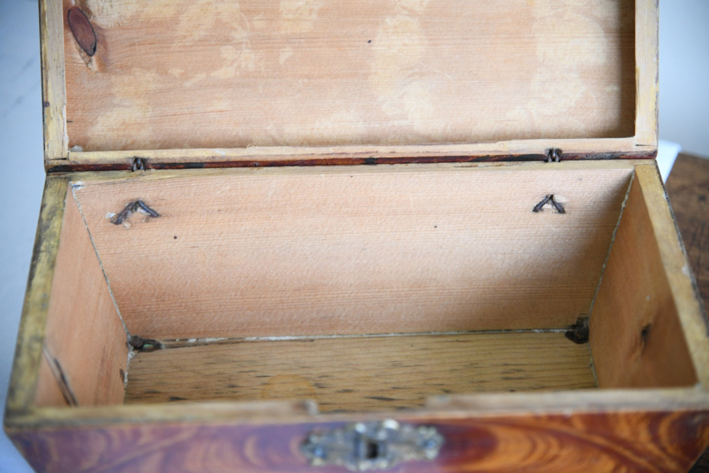 Stained Pine Sarcophagus Work Box