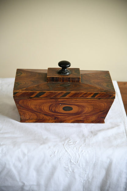 Stained Pine Sarcophagus Work Box