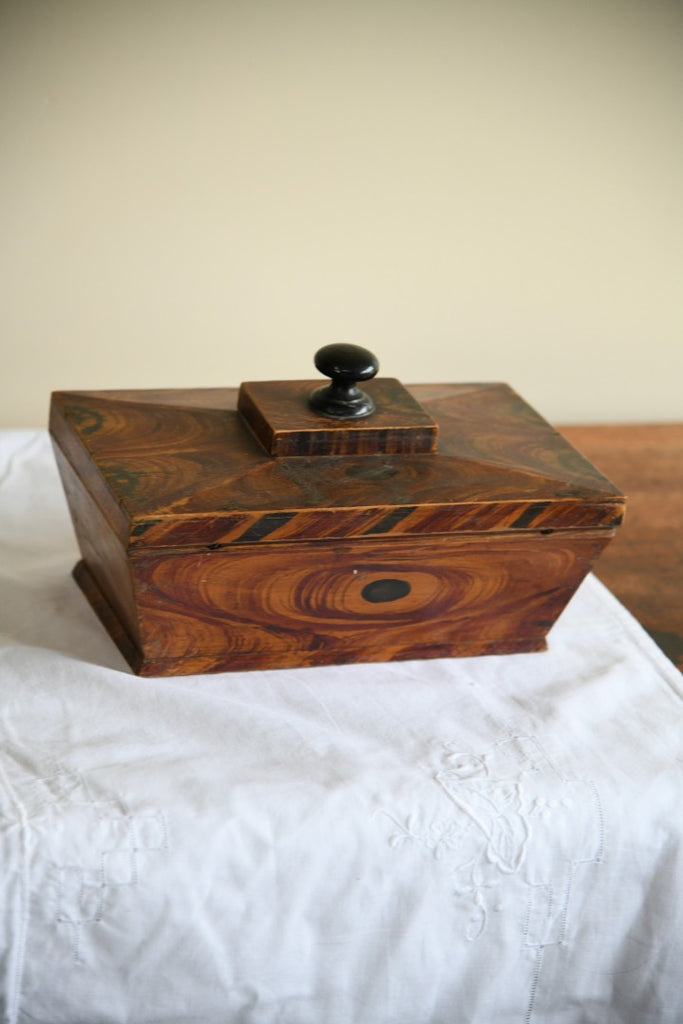 Stained Pine Sarcophagus Work Box