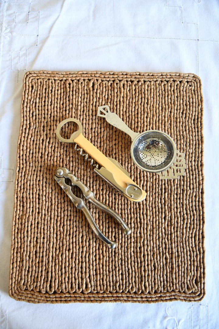 Vintage Kitchenware - Bottle Opener Tea Strainer Nut Cracker