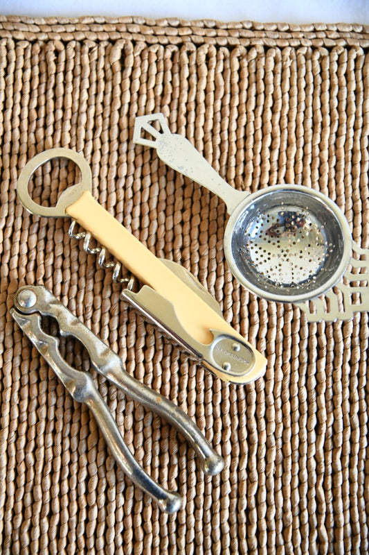 Vintage Kitchenware - Bottle Opener Tea Strainer Nut Cracker