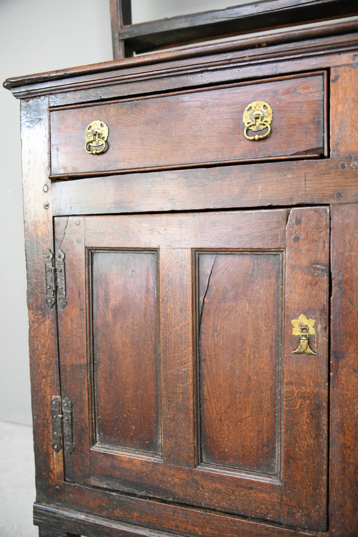 Antique Rustic English Country Kitchen Georgian Oak Dresser