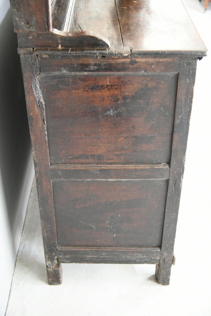 Antique Rustic English Country Kitchen Georgian Oak Dresser