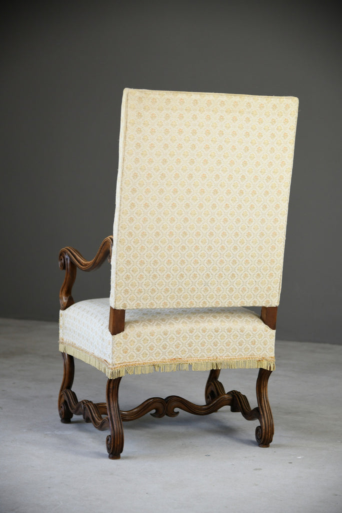 French Walnut Open Arm Chair