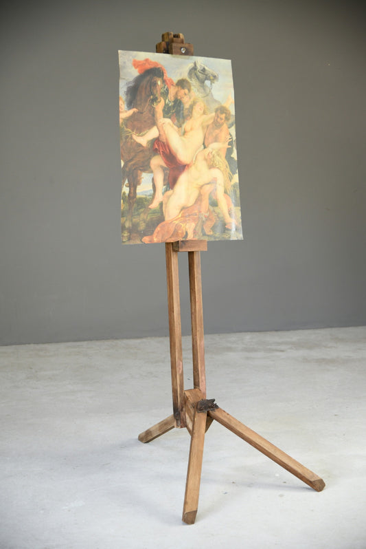 Large Vintage Wooden Artist Easel