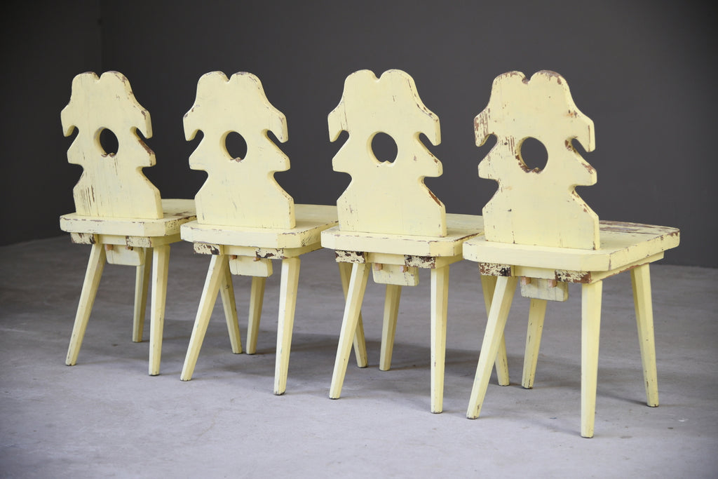 4 Yellow Alpine Chairs