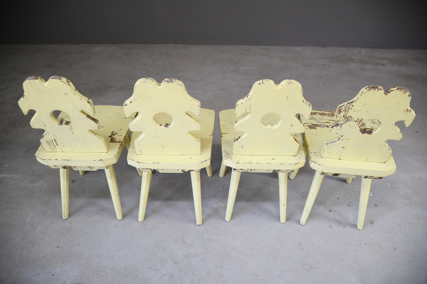 4 Yellow Alpine Chairs