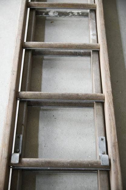 Wooden Extending Double Ladder