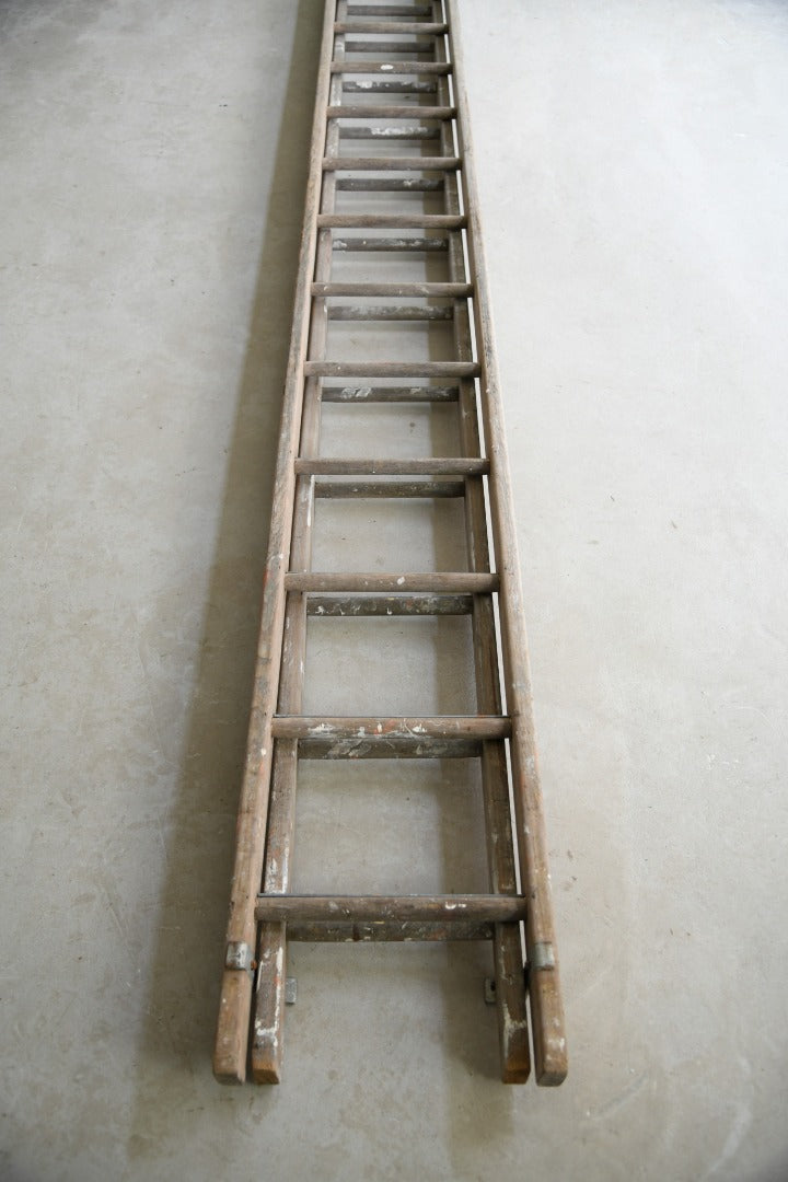 Wooden Extending Double Ladder