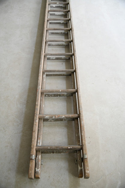 Wooden Extending Double Ladder