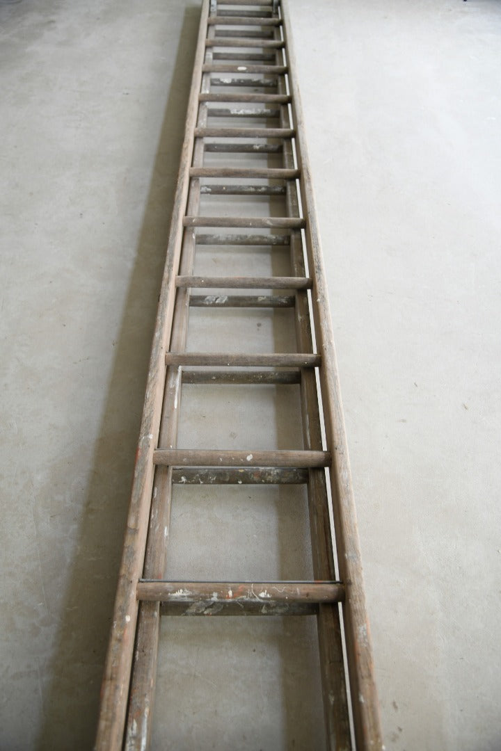 Wooden Extending Double Ladder