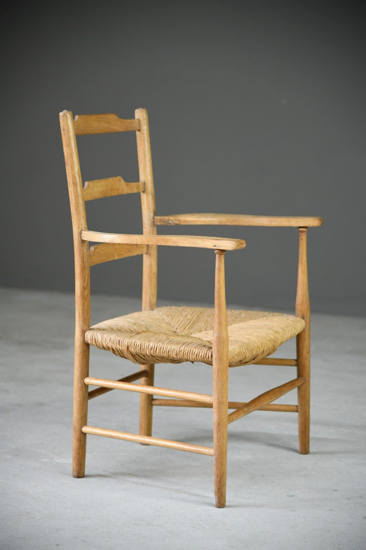 Arts & Crafts Rush Ladder Back Side Chair