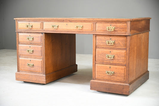 Antique Oak Edwardian Desk