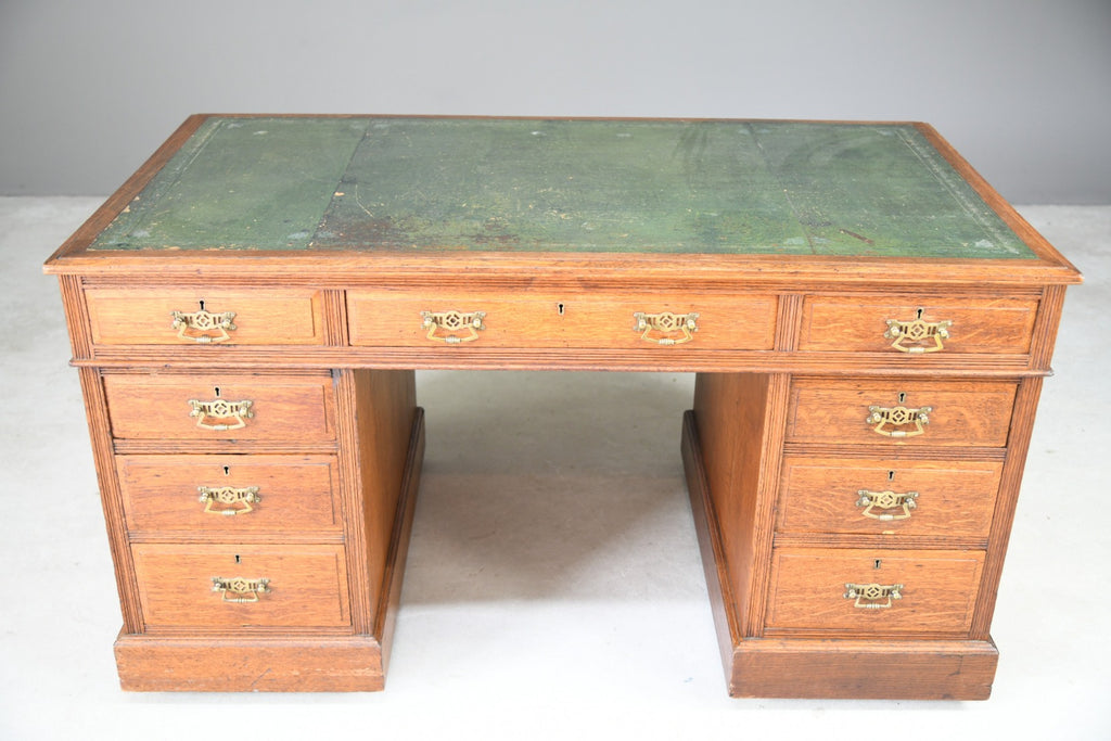 Antique Oak Edwardian Desk
