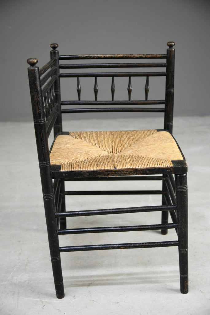 Arts & Crafts Ebonised Corner Chair