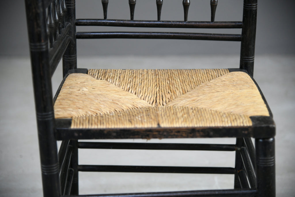 Arts & Crafts Ebonised Corner Chair