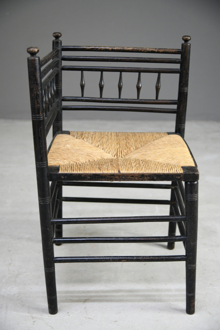 Arts & Crafts Ebonised Corner Chair