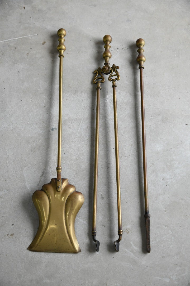 Brass Edwardian Fire Companion Set