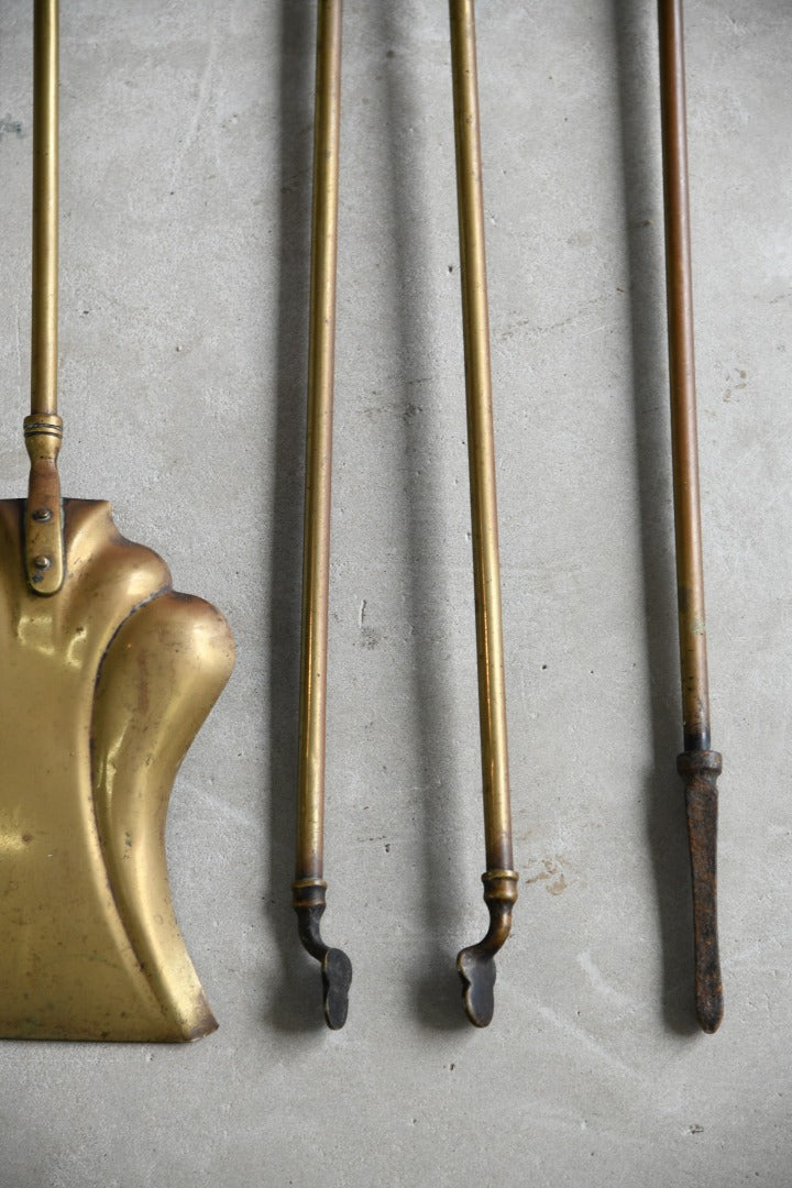 Brass Edwardian Fire Companion Set