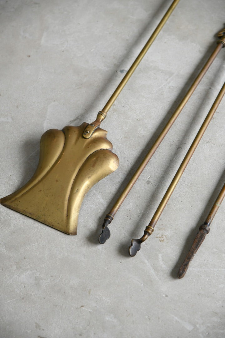 Brass Edwardian Fire Companion Set