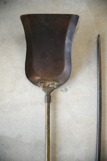 Brass Fire Poker and Shovel