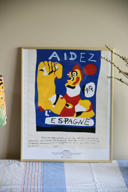 Joan Miro - Aidez l'Espagne Framed Poster