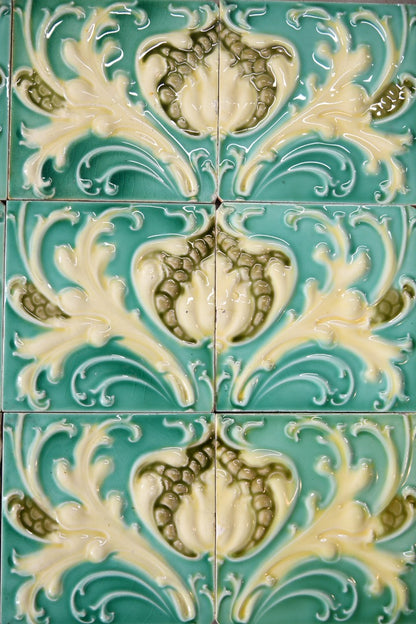 12 Flaxman Art Nouveau Splashback Tiles