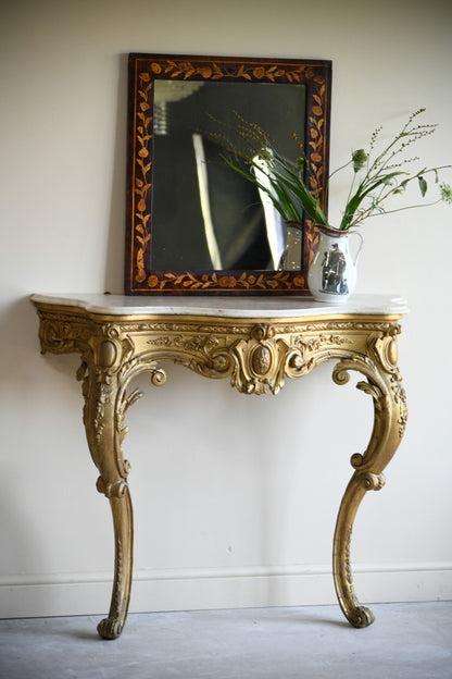 French Marble Top Console Table