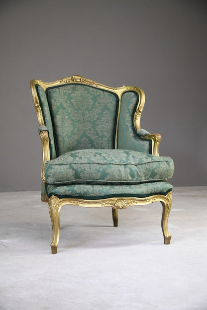 Antique Gilt Upholstered French Chair