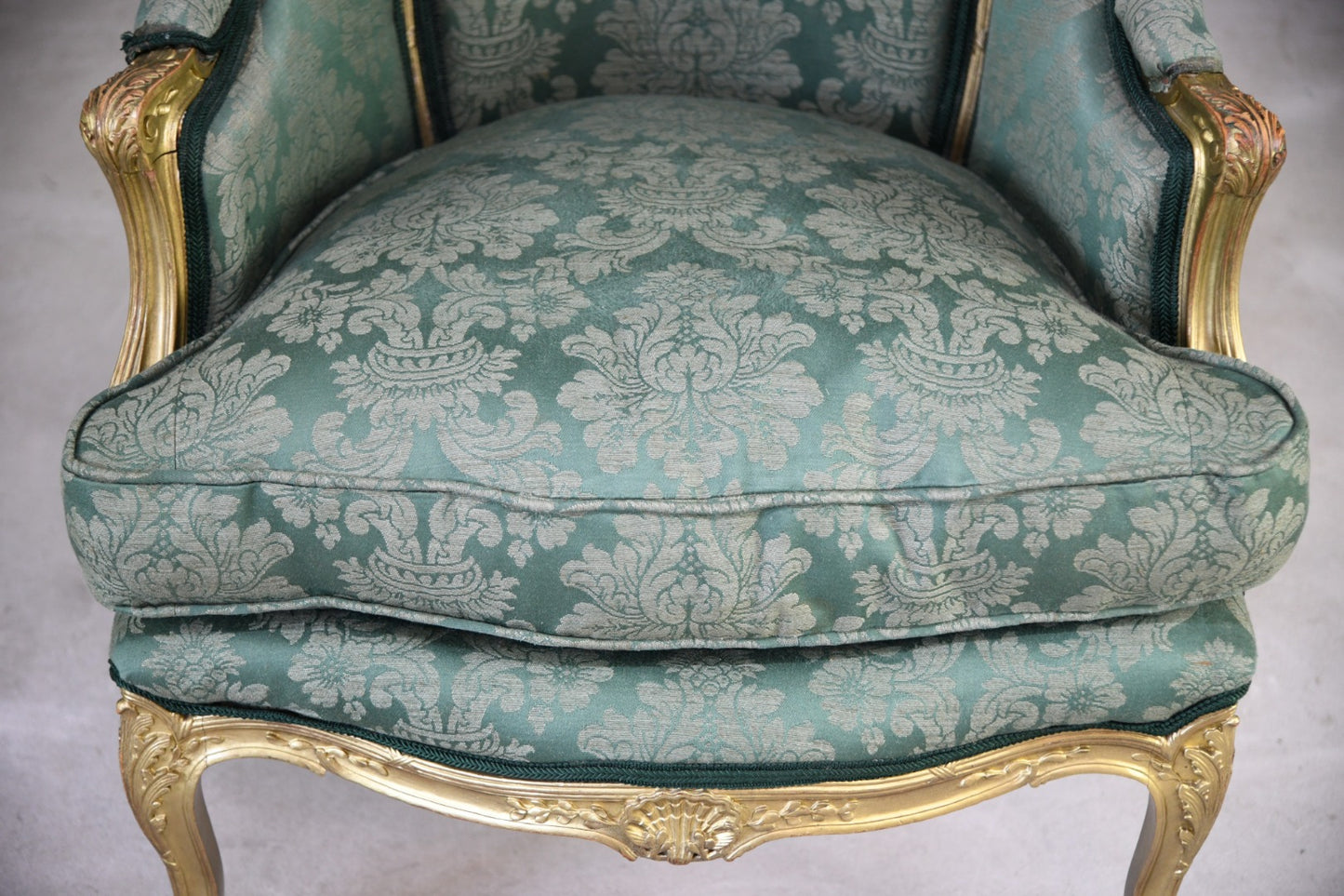 Antique Gilt Upholstered French Chair